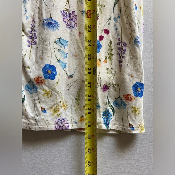 Blue Sky floral sleeveless v neck bamboo cotton Dress Sz XS - Picture 8 of 10